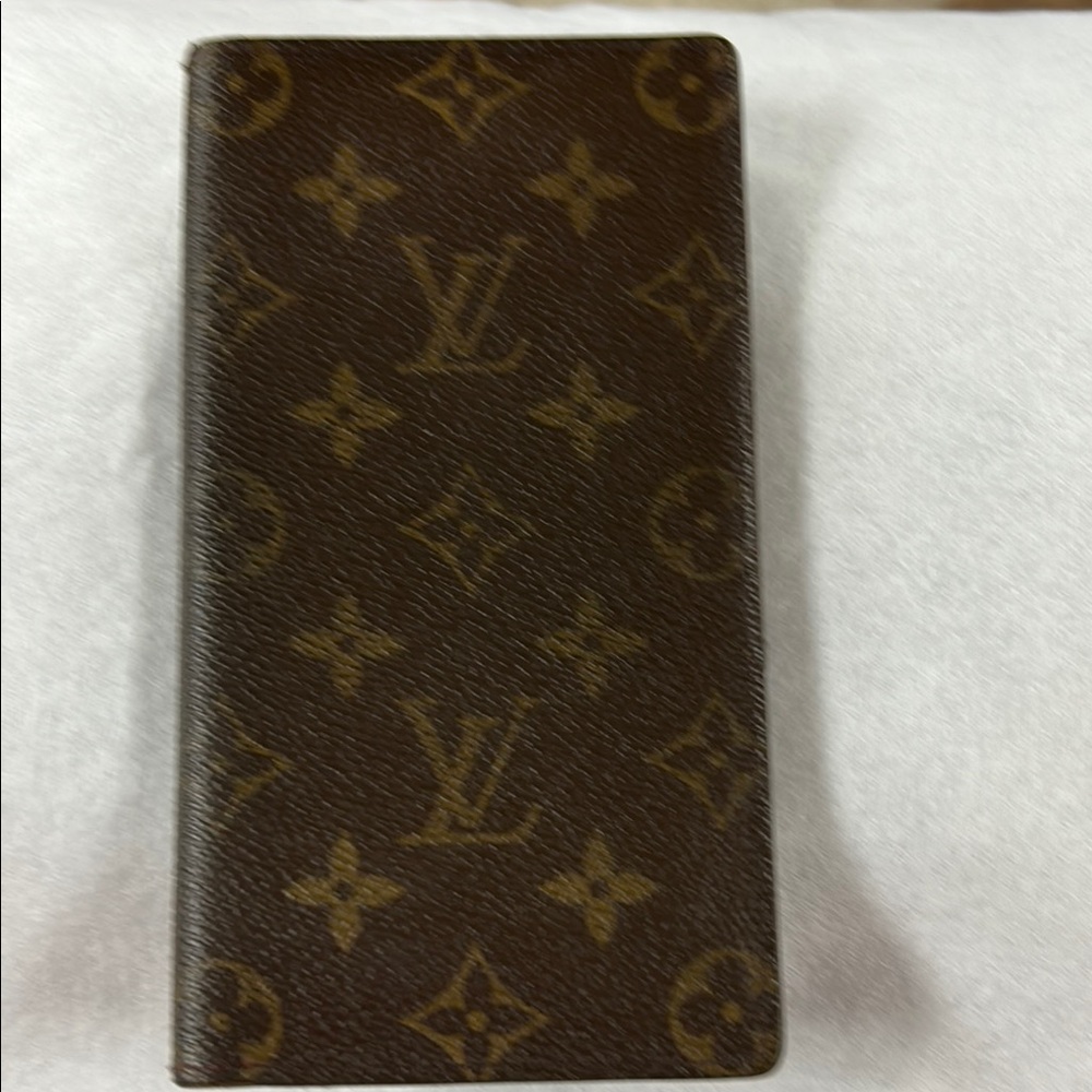 Louis Vuitton Brown Monogram Checkbook Wallet